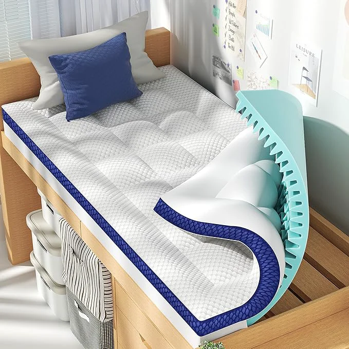 User-Friendly BEDELITE Twin XL Mattress Topper College Dorm Room Essentials Dual Layer 4 Proven