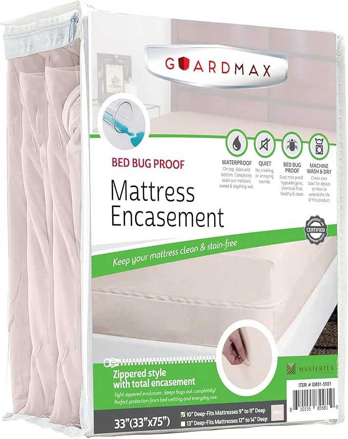 Quality Guardmax Jersey Knitted Cot Size Zippered Mattress Encasement Responsible