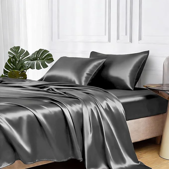 Unique MR HM Satin Bed Sheets Twin XL Size Sheets Set First-Class