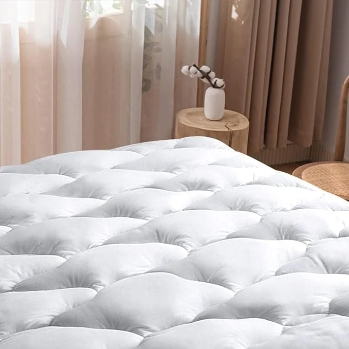 Selected WhatsBedding Waterproof Mattress Pad King Cotton Top Down Filling Specialty