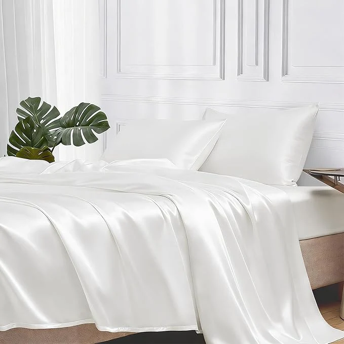 Luxury MR HM Satin Bed Sheets Twin Size Sheets Set Premium Material