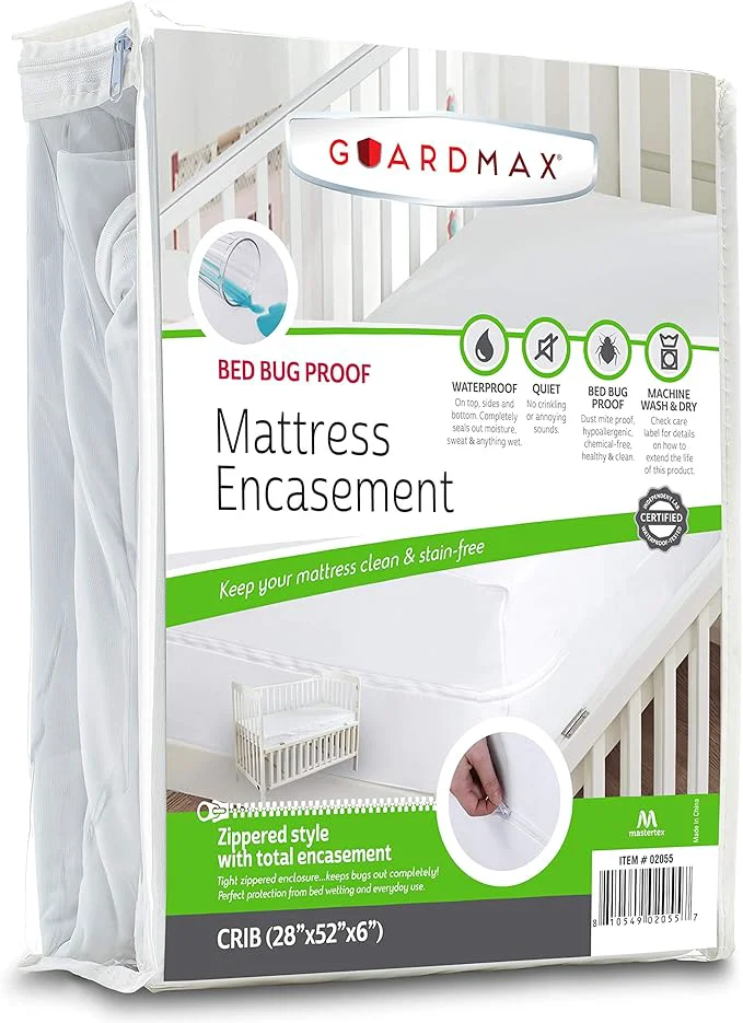 Optimized Guardmax Jersey Knitted Crib Size Zippered Mattress Encasement Flexible