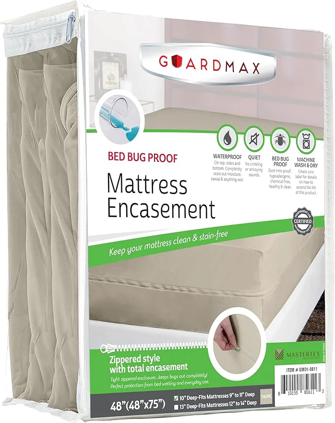 Authentic Guardmax Jersey Knitted RV Size Zippered Mattress Encasement Lightweight