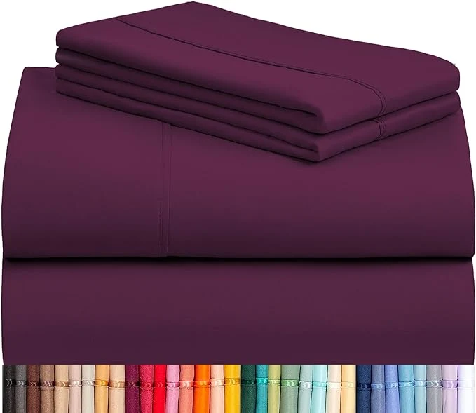 Exclusive LuxClub 4 PC Queen Sheet Set Deep Pockets Wrinkle Cooling Bed Sheets Fine