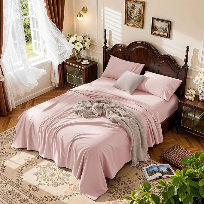 Carefully Designed LBRO2M Cotton Sheets Set Deep Pocket 19 1000 Thread Count King Size 4 Authentic