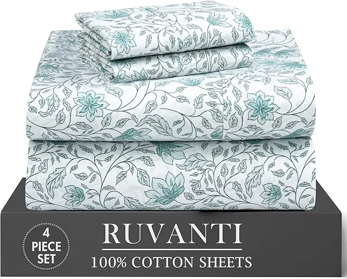 Innovative RUVANTI 4 Pcs Cotton Sheets Specialty