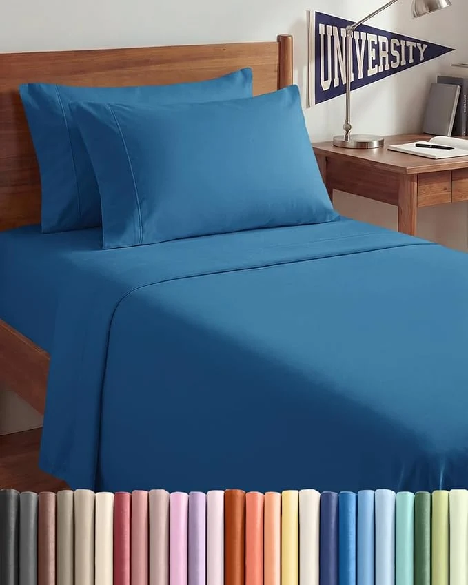 Breathable Twin XL 4 Piece Sheet Set Crafted