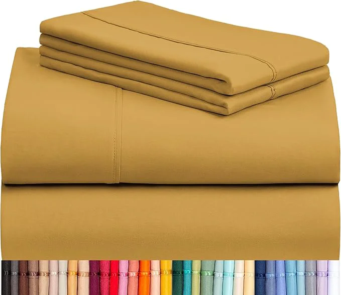 Exclusive LuxClub 4 PC California King Sheet Set Breathable Luxury Bed Sheets Deep Safe