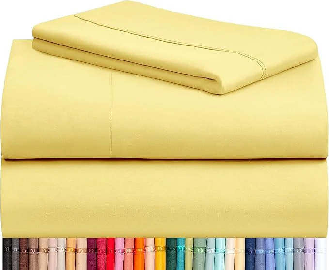 Outstanding LuxClub 3 PC Twin XL Sheet Set Deep Pockets Wrinkle Cooling Bed Sheets Natural