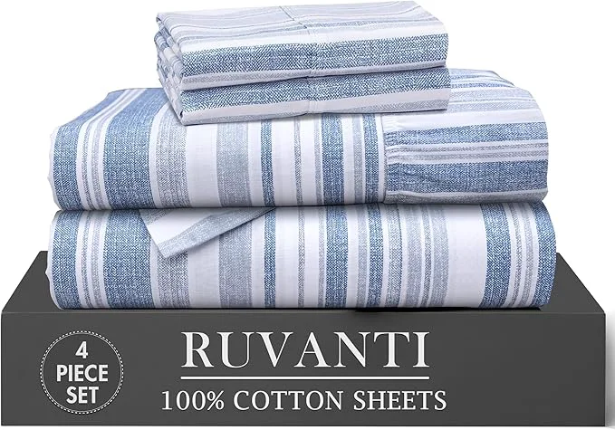 Selected RUVANTI 4 Pcs Cotton Sheets High-Quality