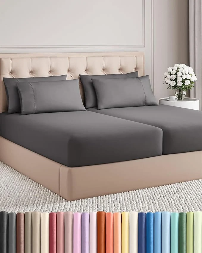 Expertly Made Split King 7 Piece Sheet Set Luxury