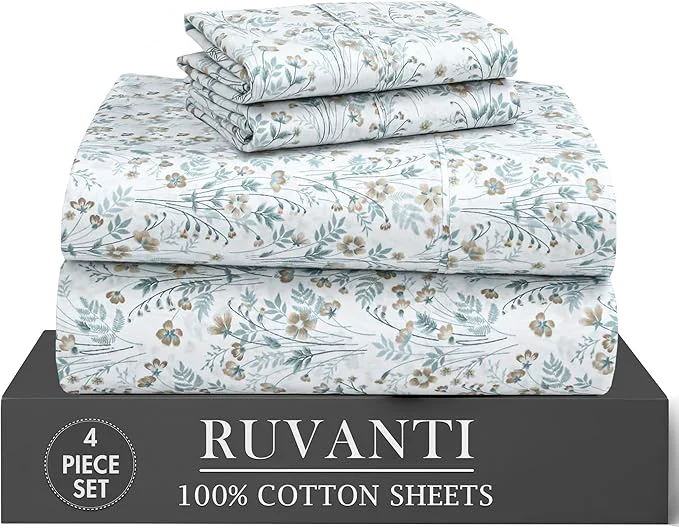 Trendy RUVANTI 4 Pcs Cotton Sheets Quality