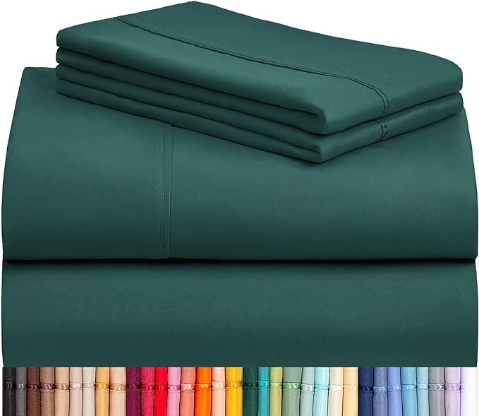 First-Class LuxClub 4 PC Queen Sheet Set Breathable Luxury Bed Sheets Deep Pockets 18 Exclusive