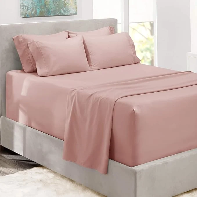 Practical Hearth Harbor Bed Sheets Luxury Soft 6 Piece Bed Sheet Set Extra Deep Pocket Natural