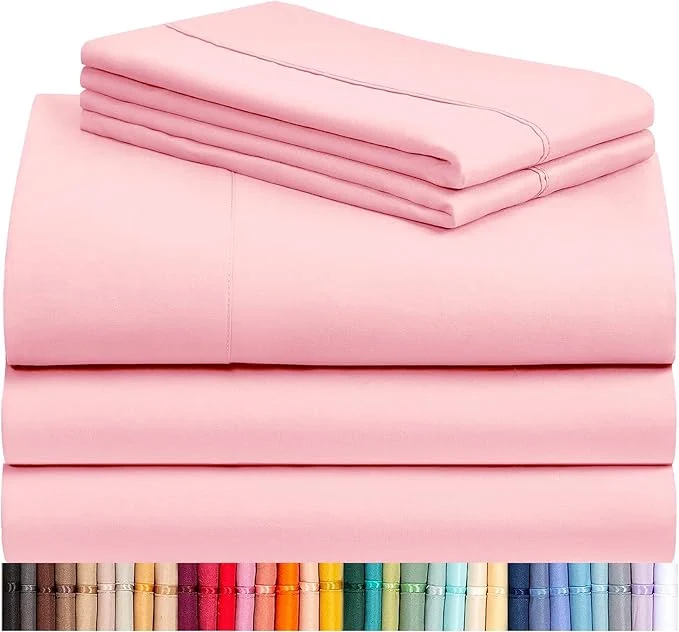 High-Performance LuxClub 5 PC Split King Sheet Set Deep Pockets Wrinkle Cooling Bed Sheets World-Class