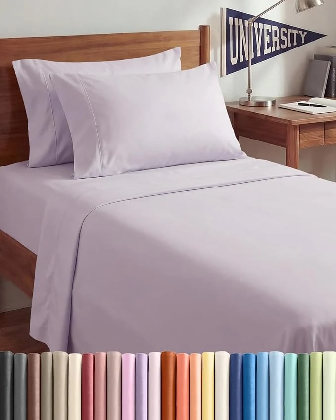 Natural Twin XL 4 Piece Sheet Set Long-Lasting