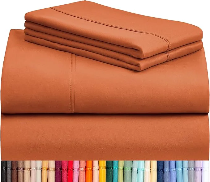 Effective LuxClub 4 PC Queen Sheet Set Queen Size Deep Pockets 18 Wrinkle Cooling Consistent