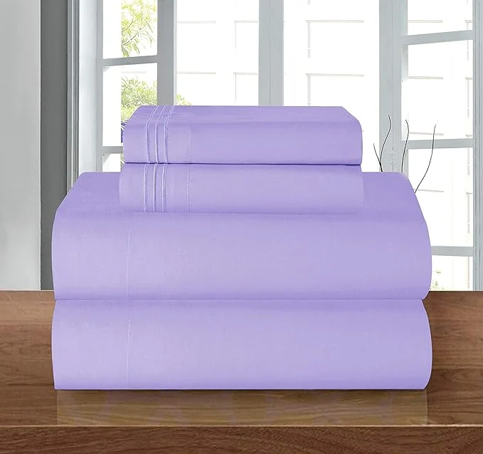 Consistent Elegant Comfort Luxury Soft 1500 Premier Hotel Quality 4-Piece Sheet Wrinkle Fast