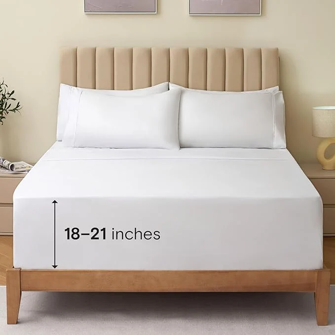 Recyclable LuxClub 4 PC California King Size Sheet Set Bed Sheets Deep Pockets 18 Wrinkle Enhanced
