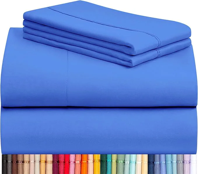 Healthy LuxClub 4 PC Sheet Set Bed Sheets Deep Pockets 16 Eco Friendly Wrinkle First-Class