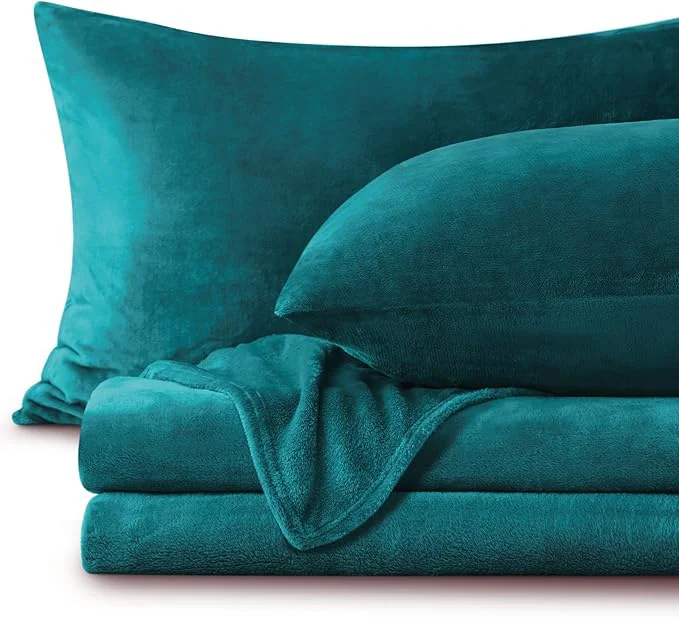 Specialty BEDELITE Flannel Sheets Twin Size Teal Prestigious