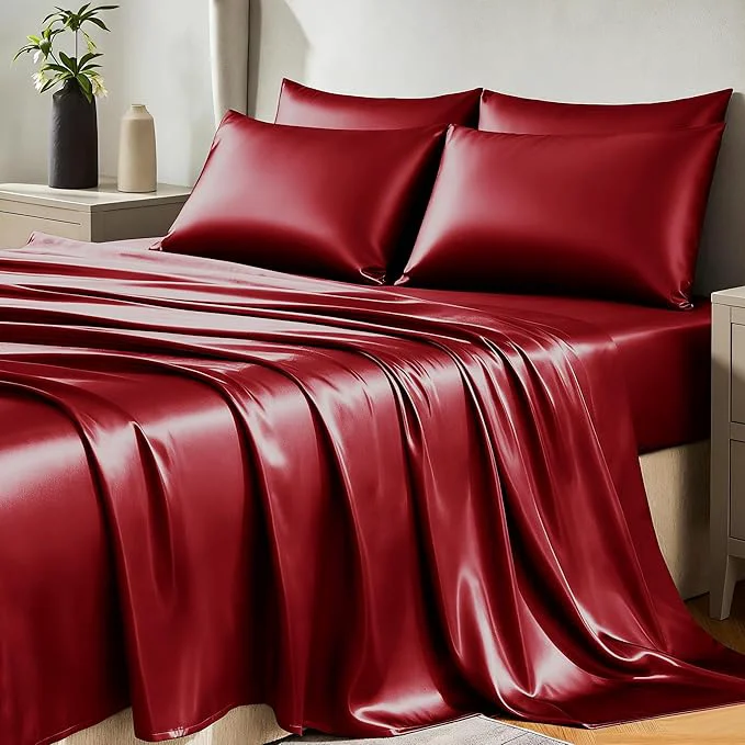 Sophisticated CozyLux Satin Sheets Full Size Sheets Practical