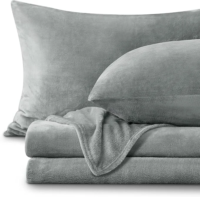 Secure BEDELITE Flannel Sheets King Size Grey Dependable