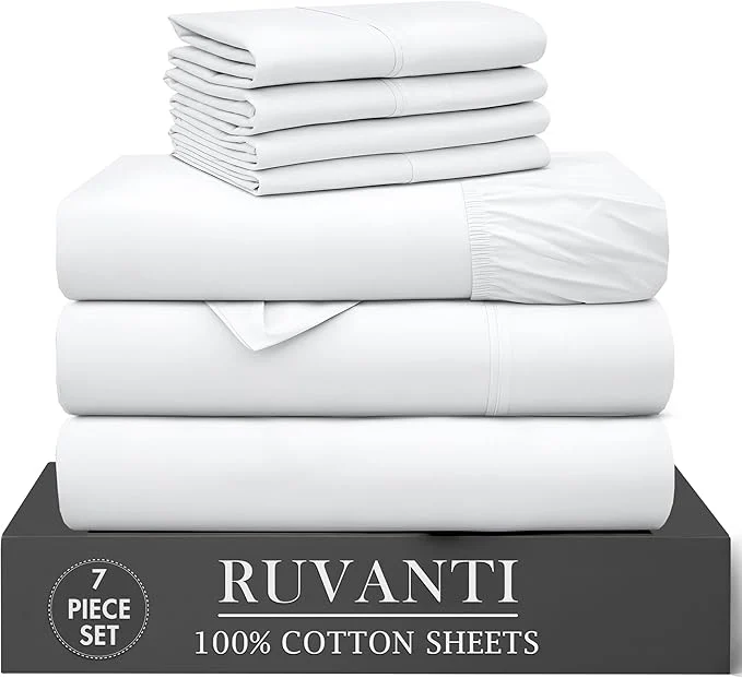 Versatile RUVANTI 7 Pcs Cotton Sheets Efficient