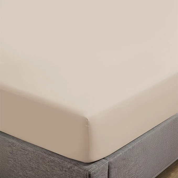Effective Feather Stitch Fitted Bottom Sheet Only King Size 500 TC-1 Piece Cotton Consistent