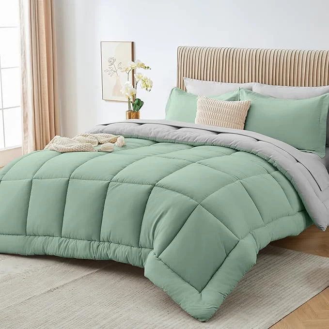 Contemporary Sasttie Full Size Comforter Sets 7 Pieces Reversible Bed in a Bag Full Classic