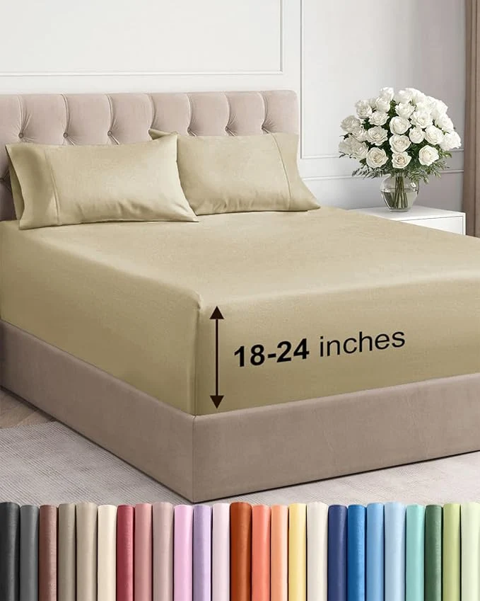 Premium Material Extra Deep King Sheet Set Enhanced