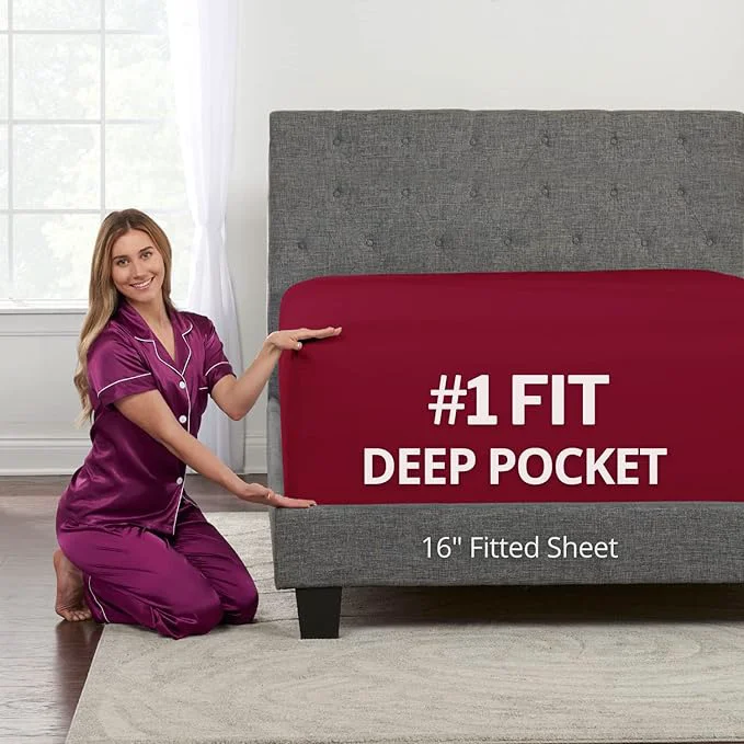 Innovative Kids Twin Deep Pocket Fitted Sheet 16'18' Deep Mattress Toppers Lovely Twin Secure