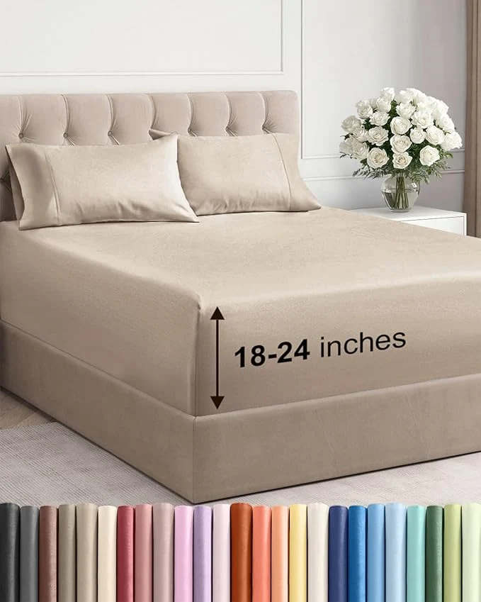 Breathable Extra Deep King Sheet Set Excellent