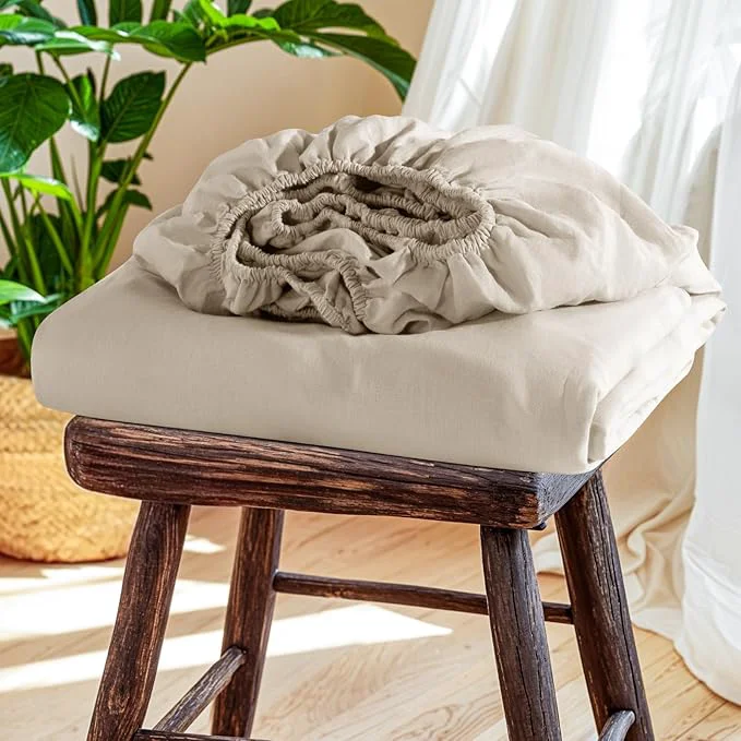 Original Design SONORO KATE French Linen Fitted Sheet Smooth
