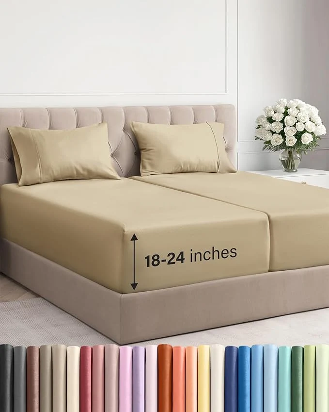 Reliable Extra Deep Split King Sheet Set Outstanding