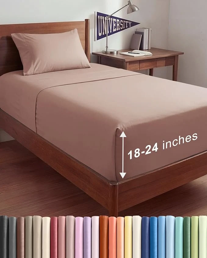 Solid Extra Deep Twin XL Sheet Set Functional