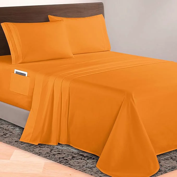 Excellent Elegant Comfort Luxurious 1500 Premium Hotel Quality Microfiber 4-Piece Sheet Crafted