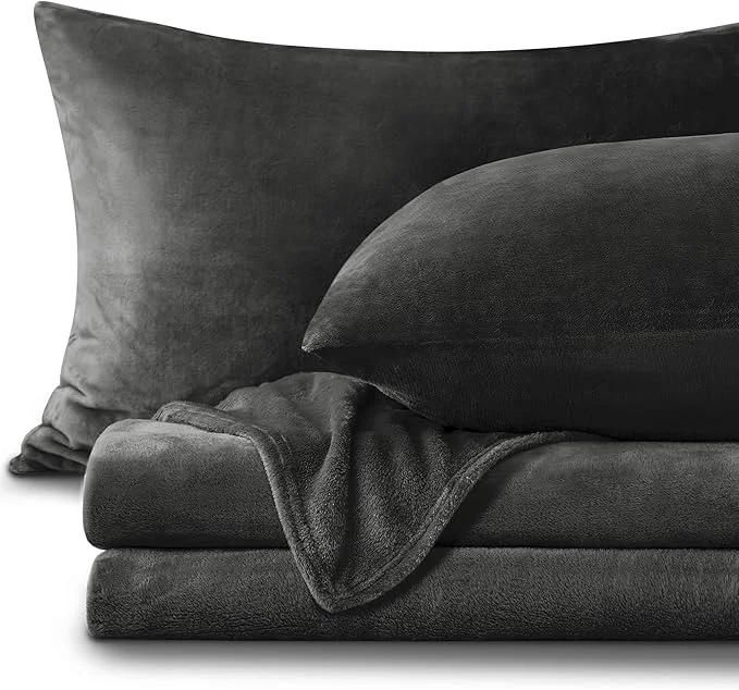 Dependable BEDELITE Flannel Sheets Full Size Dark Gray Clean