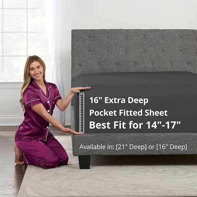 Proven King Deep Pocket Fitted Bed Sheets Artisan
