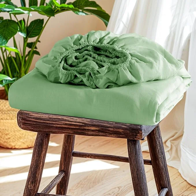 Quality SONORO KATE French Linen Fitted Sheet Carefully Designed