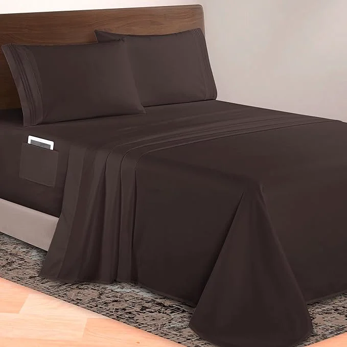 Carefully Designed Elegant Comfort Luxurious 1500 Premium Hotel Quality Microfiber 4-Piece Sheet High-End