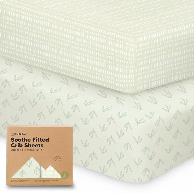 Healthy KeaBabies 2-Pack Organic Crib Sheets Carefully Designed