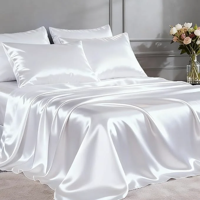 Specialty FreshCulture Satin Sheets Twin Size Bed Set Dependable