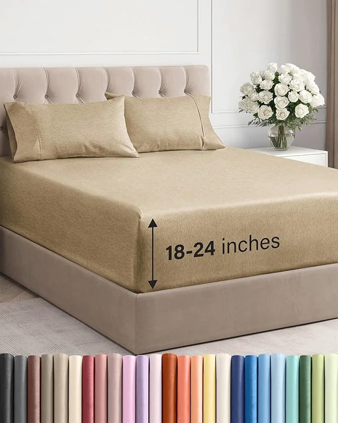 Superior Extra Deep Cal King Sheet Set Fashionable