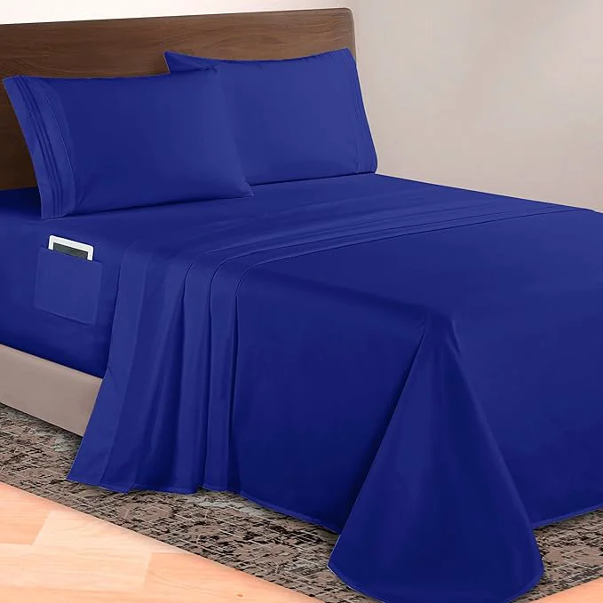 Easy-to-Use Elegant Comfort Luxurious 1500 Premium Hotel Quality Microfiber 4-Piece Sheet Selected