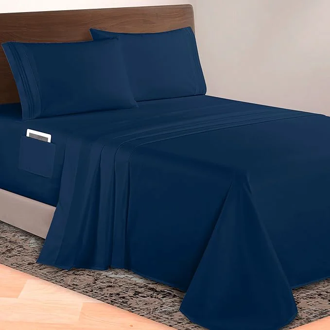 Lightweight Elegant Comfort Luxurious 1500 Premium Hotel Quality Microfiber 4-Piece Sheet Trendy