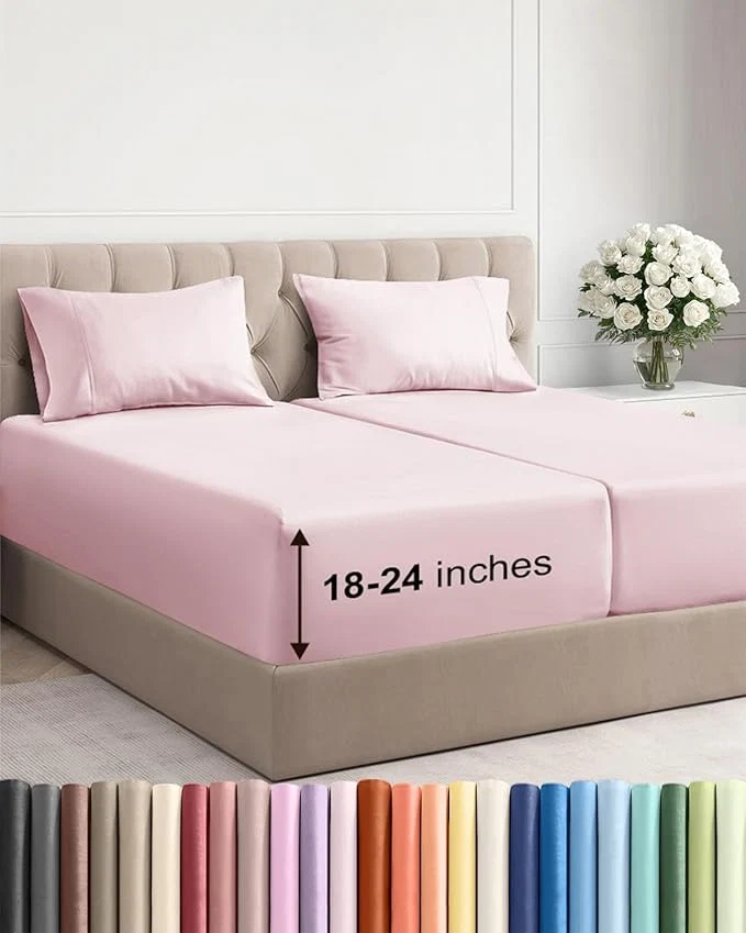 Smooth Extra Deep Split King Sheet Set Trendy