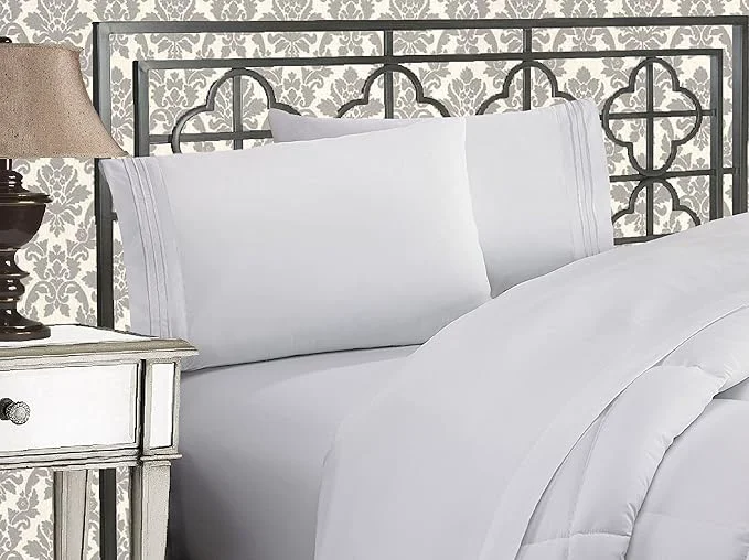 Green Elegant Comfort Luxurious 1500 Premium Hotel Quality Microfiber Three Line Durable