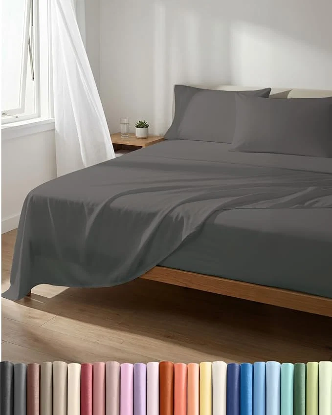 Outstanding Lightweight 4 Piece Bed Sheet Set Queen Size Modern
