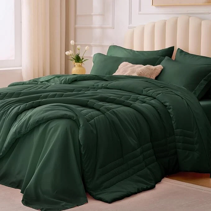 Elegant King Comforter Set Emerald Green Exceptional